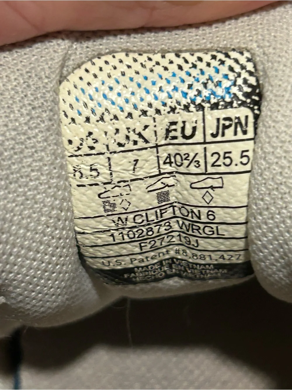 Hoka One One Women's Clifton 6 White Running Shoes Size 8.5